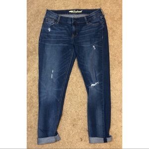 Old Navy Boyfriend Jeans Dark Wash Distressed